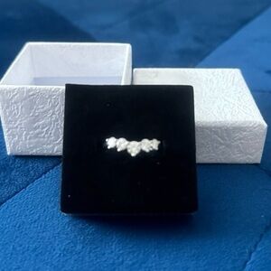 925 Sterling Elegant Silver Women's Ring moissanite size 5